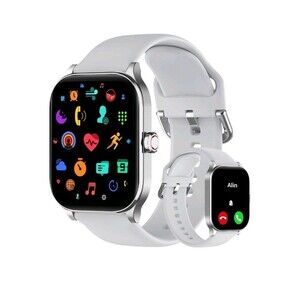 Smart Watch (Answ/Make Call) 2.01" Smartwatch for Android Phones and iPhone Gray